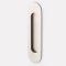 Emtek #2212 Narrow Oval Flush Pull in #15 Satin Nickel Finish
