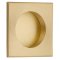 Emtek #2213 Brass Square Flush Door Pull for 2-1/8" Bore Satin Brass (US4) Finished