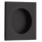 Emtek #2213 Brass Square Flush Door Pull for 2-1/8" Bore Flat Black (US19) Finished