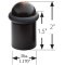 Emtek  Cylinder Floor Bumpers with Dome Cap Specs