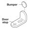 Hafele Door Stop, for Single Doors, Nickel Plated, Pack of 48