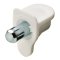 Hafele Shelf Support, for 13/64" (5 mm) diameter hole, Plastic with Steel Pin, White