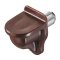 Hafele Shelf Support, for 13/64" (5 mm) diameter hole, Plastic with Steel Pin, Brown