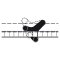 Hafele Ex-Cellent H®, Glass Shelf Support for 13/64" (5 mm) Diameter Hole, Zinc alloy