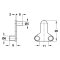 Hafele Ex-Cellent H®, Glass Shelf Support for 13/64" (5 mm) Diameter Hole, Zinc alloy, Specs
