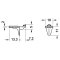 Hafele Shelf Support, with Transparent Rubber Pad, Zinc, Nickel Plated, Specs