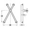 Hafele Shelf Hold-Down with Points, for 13/64" (5 mm) Diameter Hole, Plastic, White