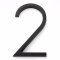 Emtek #2832 Modern House Numbers, No. "2" Digit, 7" Height Flat Black (US19) Finished