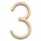 Emtek Modern House Numbers 3 digit Satin Brass (US4) Finished