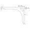 Hafele SpeedBrace Work Surface Bracket, Rigid, Centers, 305 mm x 38 mm x 203 mm (LxWxH), Specs