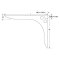 Hafele SpeedBrace Work Surface Bracket, Rigid, Centers, 610 mm x 45 mm x 533 mm (LxWxH), Transparent