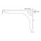 Hafele SpeedBrace Work Surface Bracket, Rigid, Centers,  711mm  x 45mm x 533mm (LxWxH), Specs