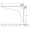Hafele Work Surface Brackets, Rigid, 5" x 8" (127mm x 203.2mm), Steel, Specs