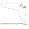 Hafele Work Surface Brackets, Rigid, 8x12" (203.2x304.8mm), Steel, Specs
