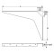 Hafele Work Surface Brackets, Rigid, 24" x 24" (610mm x 610mm), Steel, Specs