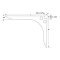 Hafele SpeedBrace Work Surface Bracket, Rigid, Centers, 457 mm x 38 mm x 381 mm (LxWxH), Stainless Steel, Specs