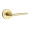 Emtek Hermes Door Handle, Modern Classic Brass, Disk Rosette, Satin Brass (US4) Finish