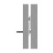 Hafele Z-Clips, 72" Width, 3/8" Lift-off, Aluminum, Mill Finish