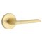 Emtek Helios Door Handle, Modern Classic Brass, Disk Rosette, Satin Brass (US4) Finish