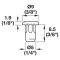 Hafele Door Bumper, 8.5 x 9 x 1.9 mm, For 5mm System Hole, Transparent