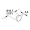 Hafele Door Bumper, BS-01, 12.7mm diameter x 3.5mm, Transparent, Specs