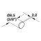 Hafele Door Bumper, Round, BS-07, 8.5mm diameter x 2.2mm, Transparent , Specs