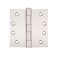 Emtek 4" stainless steal hinge with a square corner