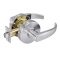 Accentra Lockset in satin chrome finish and Pacific Beach Style