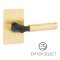 Emtek SELECT Key In Levers #5123 - 5023, Modern Rectangular Rosette, Mix-Match Handle Style & Finish