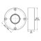 Häfele AXILO™ 78, Round Mounting Plate, Screw Mount, Black