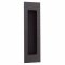 Emtek #222307 Modern Rectangular Knurled with Plain Pocket Flush Pull, Flat Black (US19)