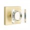 Emtek 5110  Modern Disc Crystal Door Knob with Square Rosette Satin Brass