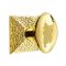 Emtek 5106 Hammered Egg Knob with Arts & Crafts Hammered Rosette Unlacquered Brass