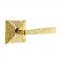Emtek 5106 Arts & Crafts Hammered Lever with Arts & Crafts Hammered Rosette Unlacquered Brass