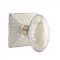 Emtek 5106 Hammered Egg Knob with Arts & Crafts Hammered Rosette Satin Nickel