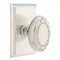 Emtek 8121 Beaded Egg Knob with Rectangular Rosette Satin Nickel