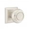 Emtek 8131 Belmont Knob with Quincy Rosette Satin Nickel
