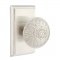 Emtek 8121 Lancaster Knob with Rectangular Rosette Satin Nickel