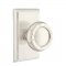 Emtek 8121 Ribbon & Reed Knob with Rectangular Rosette Satin Nickel