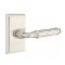 Emtek 8121 Ribbon & Reed Lever with Rectangular Rosette Satin Nickel