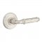 Emtek 8100 Ribbon & Reed Lever with Regular Rosette Satin Nickel