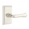 Emtek 8121 Wembley Lever with Rectangular Rosette Satin Nickel