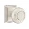 Emtek 8161 Belmont Knob with Wilshire Rosette Satin Nickel