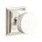 Emtek Bern Door Knob, Modern Designer Brass, Wilshire, Polished Nickel - Lifetime (US14) Finish