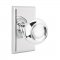 Emtek 8121 Belmont Knob with Rectangular Rosette Polished Chrome