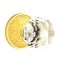 Emtek Diamond Glass Door Knob, Glass Knobset, Lancaster Rosette, Unlacquered Brass (US3NL) Finish