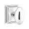 Emtek 8161 Egg Knob with Wilshire Rosette Polished Chrome
