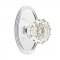 Emtek 8120 Astoria Knob with Oval Rosette Polished Chrome