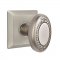 Emtek 8131 Beaded Egg Knob with Quincy Rosette Antique Nickel
