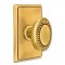 Emtek 8121 Beaded Egg Knob with Rectangular Rosette French Antique Brass